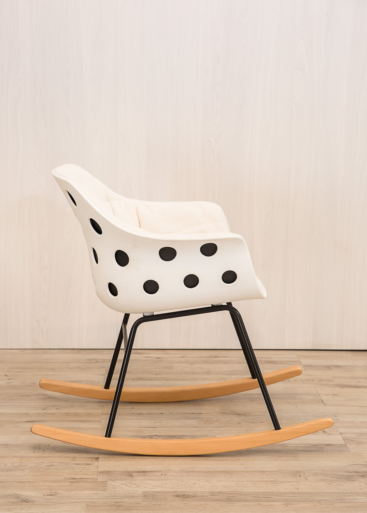 #2024078CH - White Polkadot Rocking Chair - Image 2