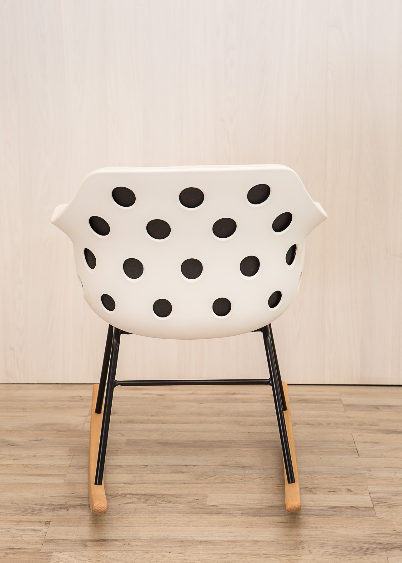 #2024078CH - White Polkadot Rocking Chair - Image 3