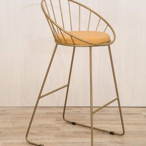 #20240717CH - Metal Clamback Gold Bar Stool